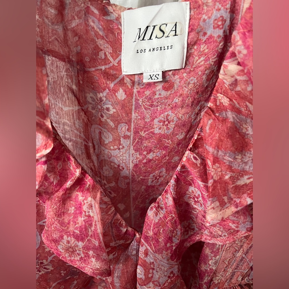 MISA Natasha Dress Washed Rose Lilac | Sz XS - Picture 6 of 7